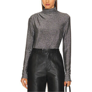 Veronica Beard 'Mylie' Black Mockneck Top Size S